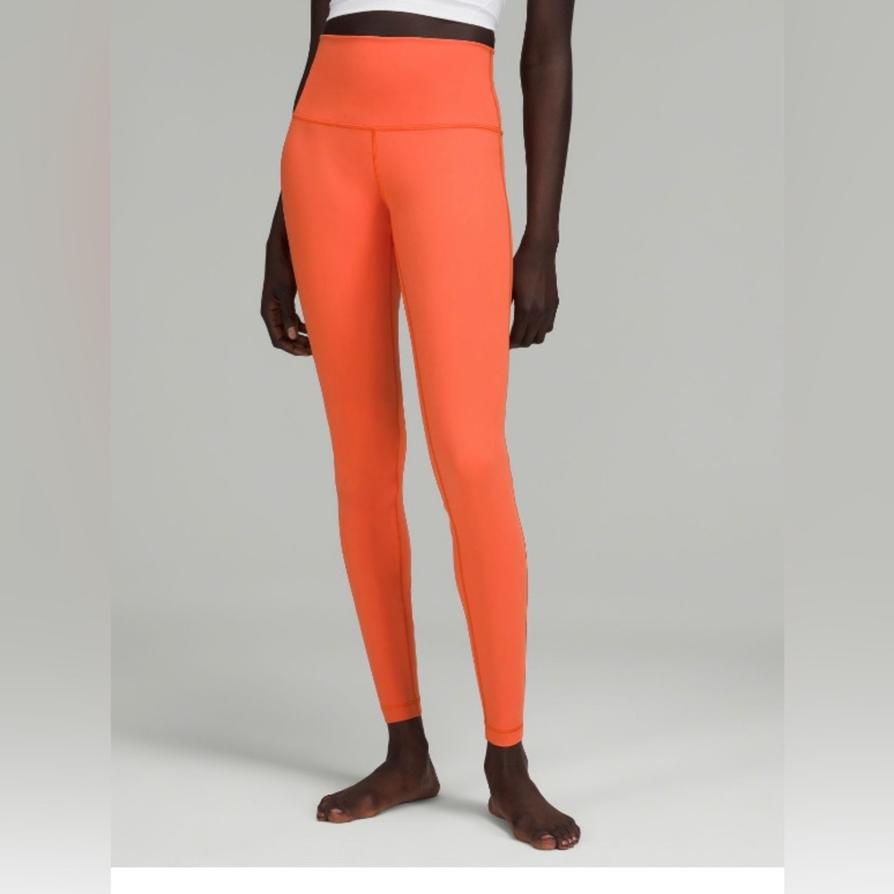 LULULEMON NWOT wunder train leggings 28” warm coral